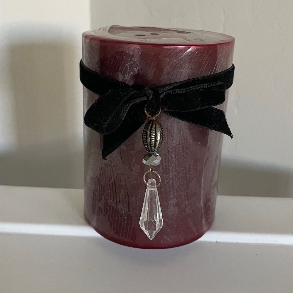 Pier 1 New Burgundy 4” Candle